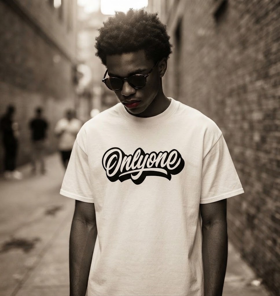 ONLY ONE T-Shirt by SUPERWAPA, white oversized tee worn by a model